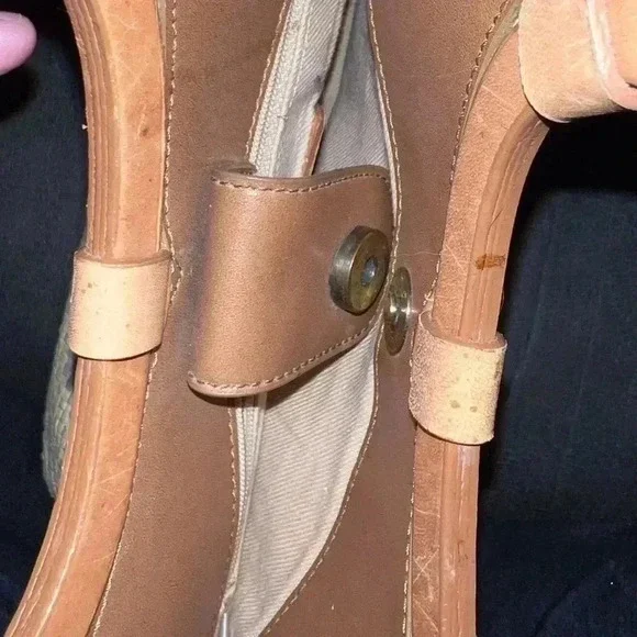 Fossil Vintage Bag Woven Straw & Leather Embroidered Beaded Floral Bag No Strap - Picture 5 of 5